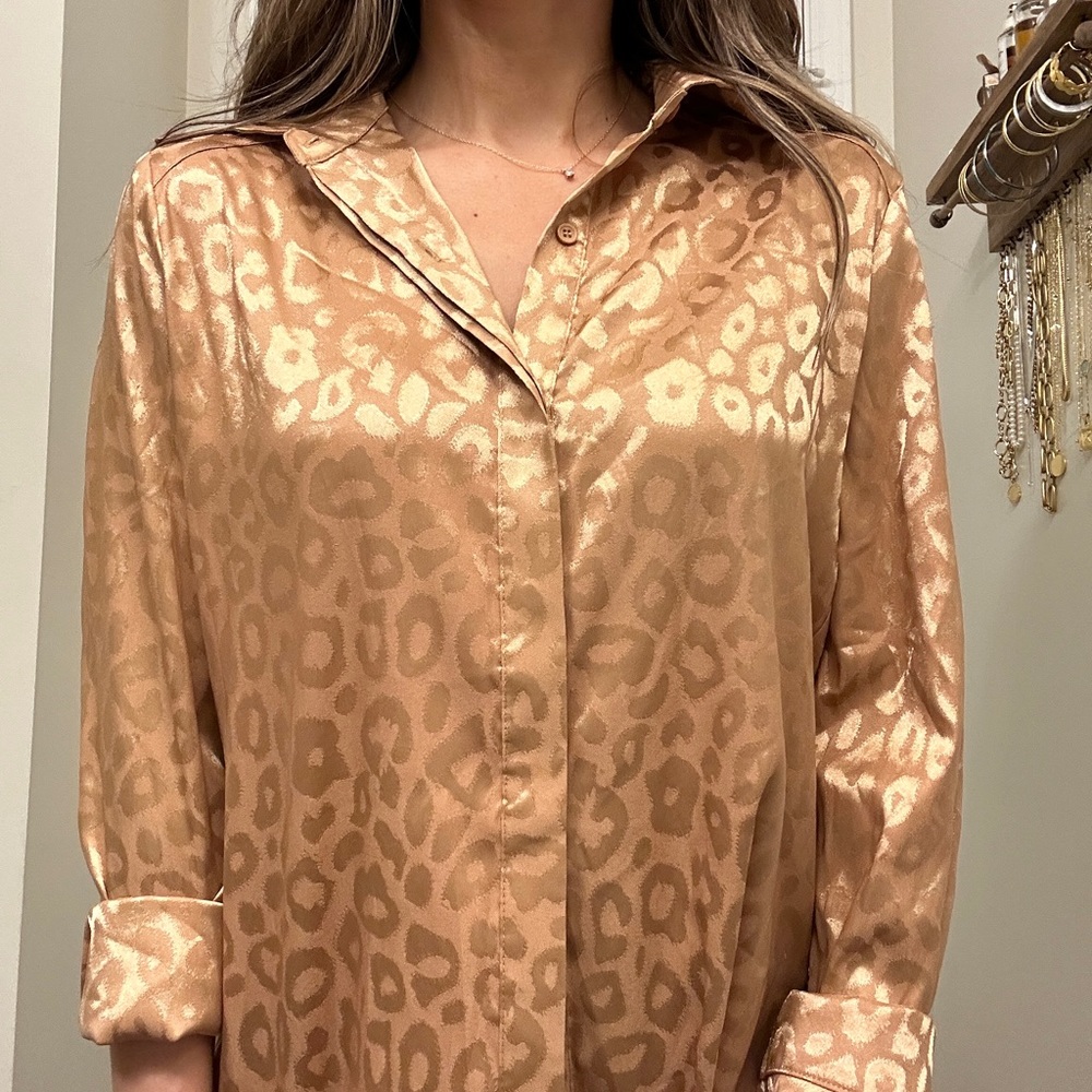 Leopard Print Button Down - Picture 3 of 7